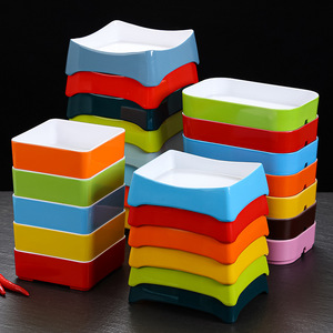 Platos Rectangulares de Melamina para Uso en Hoteles y Fiestas, Color Sólido 13075 - Product Image 2