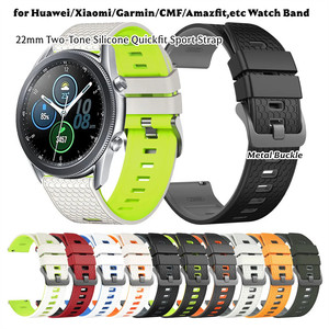 Correa de silicona para reloj, correa de repuesto duradera de 22 mm para Huawei, correa para reloj <span class=keywords><strong>Xiaomi</strong></span> con hebilla de metal para reloj inteligente - Product Image 1