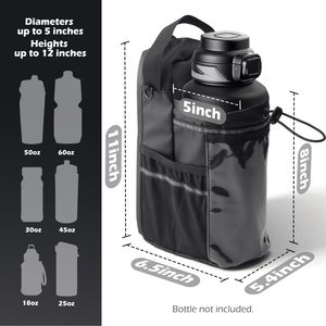 Bolsa de Gimnasio Magnética para Hombre y Mujer, Porta Botella de Agua con Bolsillo Transparente para Teléfono, 5 Imanes Integrados, Accesorios de Regalo para Gimnasio - Product Image 2