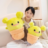 Peluche Cactus en Pot OEM/ODM - Couleurs et Motifs Personnalisables, Cactus en Peluche Personnalisé avec Texture en Velours Côtelé pour Cadeaux