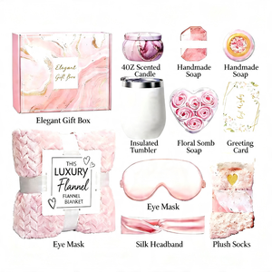 Set <span class=keywords><strong>de</strong></span> Regalo Spa Hecho a Mano <span class=keywords><strong>de</strong></span> Poliéster <span class=keywords><strong>con</strong></span> Vaso - Personalizado OEM, <span class=keywords><strong>Vela</strong></span> Aromática, Sal <span class=keywords><strong>de</strong></span> Baño, Mascarilla para Ojos, Ideal para Promociones, Equipo - Product Image 4