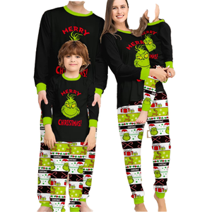 Conjunto de Pijamas de Natal 2025 para Família, Manga Longa, Casual, ODM, com Cintura Elástica e Estampa, para Pais e Filhos, Roupa de Inverno - Product Image 1