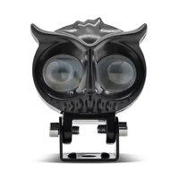 Phare LED de moto à faisceau haut/bas 40W avec œil de démon, lumière stroboscopique arrière, lumière d'ambiance et phare antibrouillard