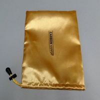 Sac cadeau en soie à cordon avec logo personnalisé pour petites entreprises Sac à poussière en satin Pochette cadeau pour bijoux Sacs en satin de soie avec logo