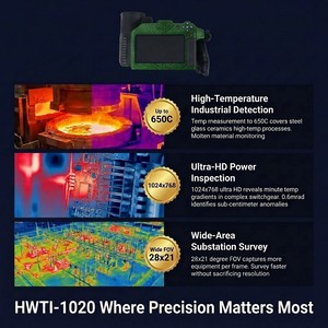 Vente en gros Haowei HWTI-1020 1024x768 1280x768 7 palettes de couleurs 30Hz 0.05C Sensibilité thermique intelligente Auto - Product Image 2