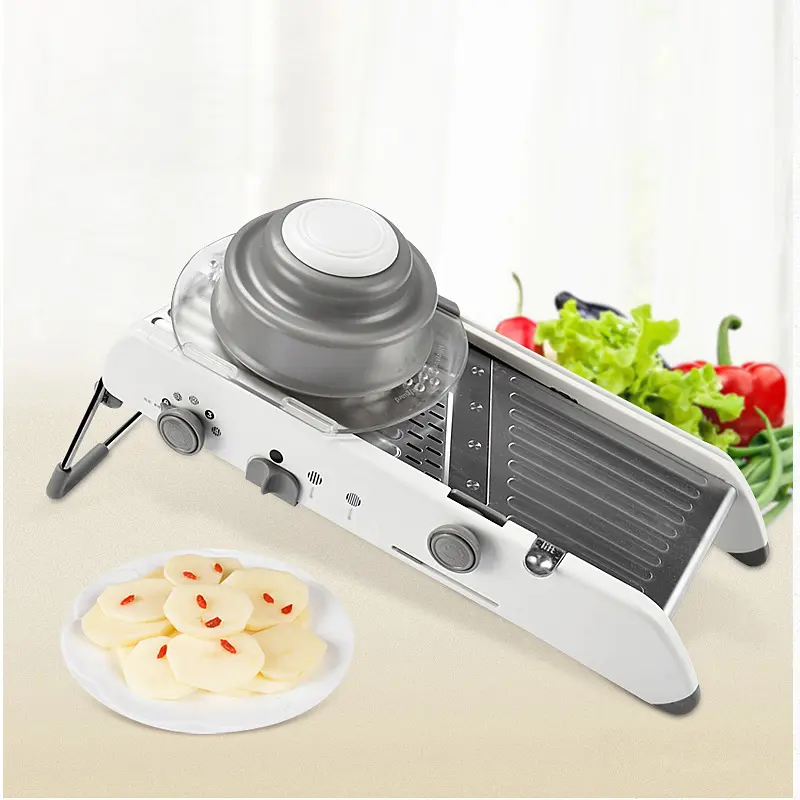 Fichas Máquina Food Chopper Frutas Manual de Aço Inoxidável ajustável Mandoline Slicer Vegetal Cortador De Batata Cebola