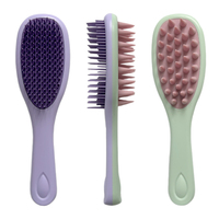 Nouveau Design Salon Massage du Cuir Chevelu Silicone Nylon Denté Lavage des Cheveux Shampooing Brosse Réduit la Casse pour Tous les Types de Cheveux