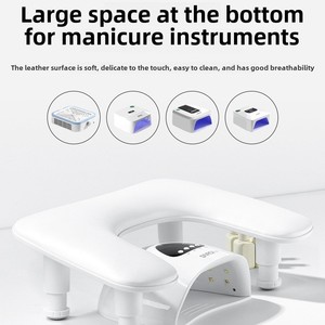 Adjustable Height U-Shaped Nail Armrest Cushion PU Leather Portable Hand <b>Pillow</b> Holder for Manicure Salon - Product Image 2