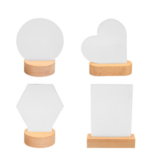 Marco <span class=keywords><strong>de</strong></span> Fotos Acrílico Sublimable con Luz, Lámina Acrílica Sublimable Personalizada, Base <span class=keywords><strong>de</strong></span> Luz LED <span class=keywords><strong>de</strong></span> Madera - Product Image 3