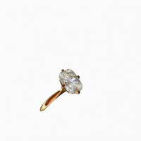 Bague en diamant de laboratoire taille coussin allongée 2 carats, certifiée IGI, plaqué or 18 carats, bijou tendance pour anniversaire