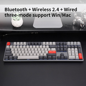 คีย์บอร์ดไร้สาย 108 ปุ่ม Kailh Axis แบบสามโหมด เงียบ ไฟ LED Backlit ขนาดเต็ม พอร์ต Type-C สินค้าใหม่ Hot-Swappable รับผลิตแบบ OEM/ODM - Product Image 5