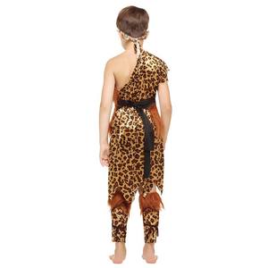Disfraz Infantil de Halloween de Hombre Salvaje con Estampado de Leopardo, Disfraz de Indio Primitivo de Cavernícola con Pelo Largo TRAD-008 - Product Image 4