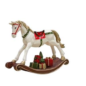 Umwelt freundliche Harz Schaukel pferde Weihnachten Home Wohnzimmer Bücherregal Dekorationen Holz Ornamente und Geschenke - Product Image 5