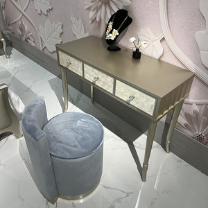 Ensemble coiffeuse moderne français MEDICI avec décoration coquillage, mobilier de chambre en bois de luxe sur mesure, table tendance - Product Image 3