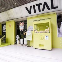 Distributeur de capsules jaunes, machine à bonbons pas chère, grande machine distributrice de jouets en capsules, machine à capsules en plastique