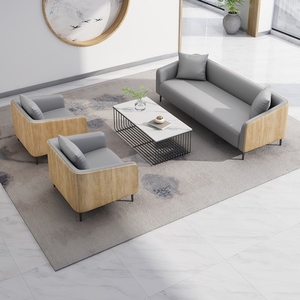 Ensemble de canapés de direction en cuir de luxe, modernes et présidentiels, pour usage commercial, salon et chambre à coucher - Product Image 2