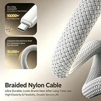 60W Schnellladung Ultra-Weiches Flaches Nylon-Geflochtenes Typ-C zu Typ-C Datenkabel Reiner Kupferleiter für Hochgeschwindigkeits-Datenübertragung