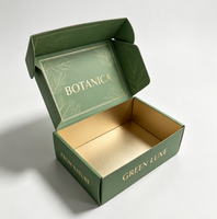 Boîte à courrier en carton ondulé avec logo personnalisé, estampage à chaud or rose, boîte cadeau en papier floral pour emballage de cosmétiques, soins de la peau et bijoux