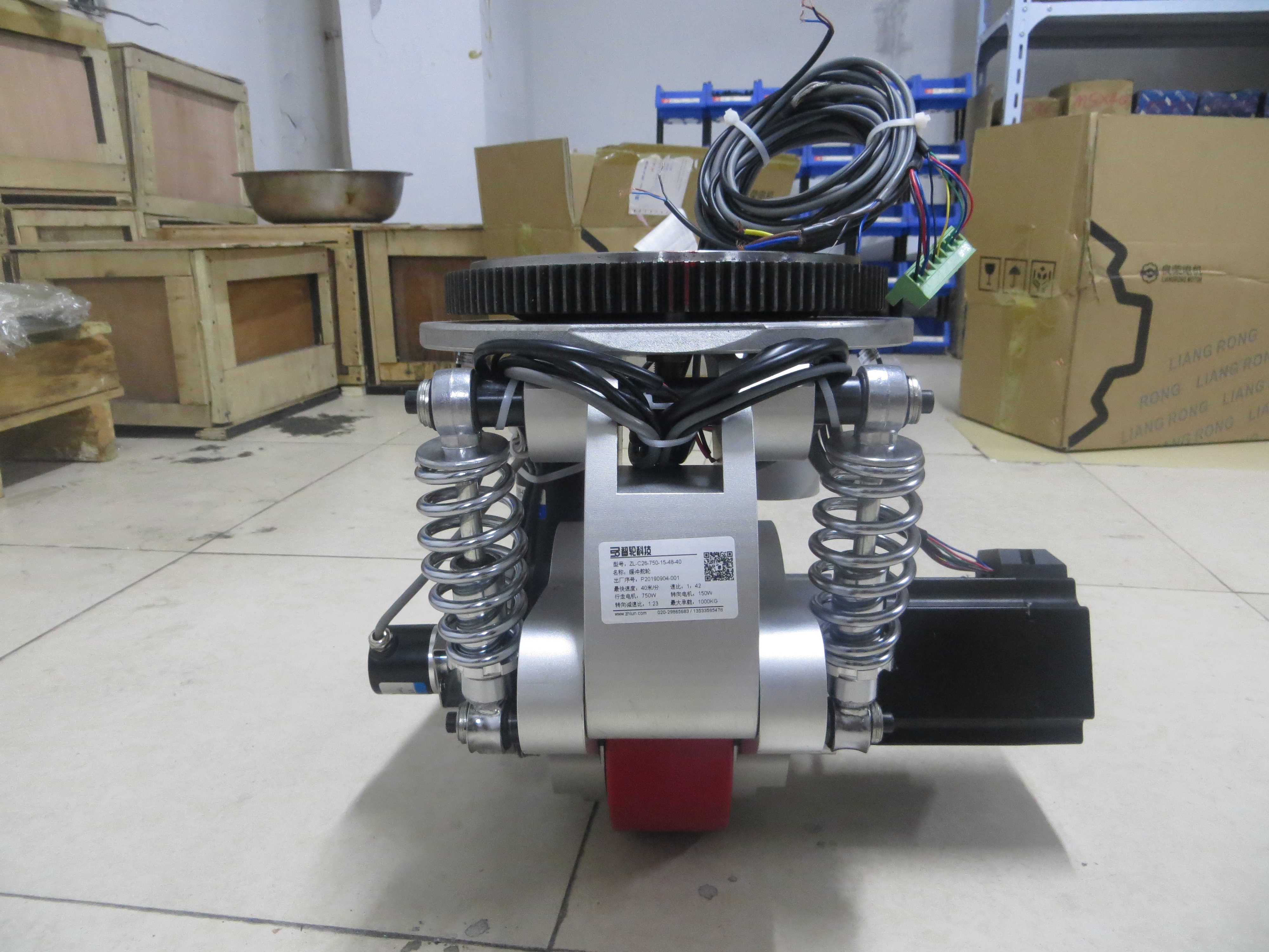 ZL-B26B Agv Damping Large Buffer stroke wheel Polyurethane Wheel High Torque Steerable