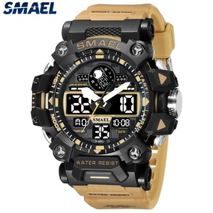 Montre numérique étanche SMAEL 8078 pour homme, montre-bracelet LED, montre homme, grande montre homme, montre kaki, montre de sport - Product Image 1