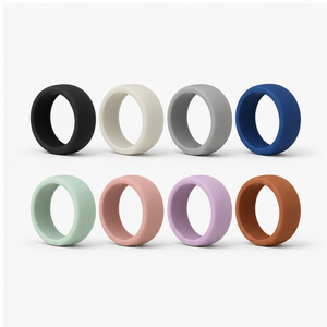 ชุดซิลิโคนป้องกันขอบวงแหวนแบบโค้งมน 8 ชิ้น สำหรับ Oura Ring 4 Gen 3 รุ่น Comfort Fit Ring Cover  ใส่ได้ตลอดวัน มี 8 สี - Product Image 1