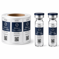 Étiquettes personnalisées imprimées pour flacons en PET transparent, autocollantes, étanches, 3ml 5ml 10ml, forme personnalisée, logo, code QR, numéro de lot