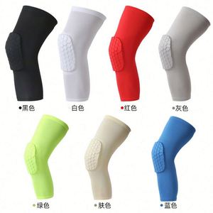 Genouillères de sport longues à compression pour le volleyball, le basketball, l'entraînement en salle de sport, protection du genou, protège-tibias de football - Product Image 2