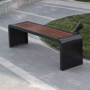 Banc de jardin en métal résistant aux intempéries - Sièges d'extérieur multicolores pour parc et patio - Product Image 1