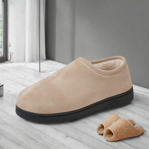 Chaussons d'intérieur d'hiver pour femmes, doublés en peluche, antidérapants, à bout rond, chauds et confortables - Product Image 3