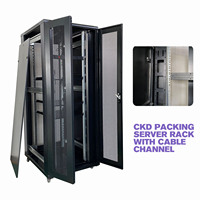 Armoire serveur perforée pour centre de données 42U en acier, rack réseau 19 pouces sur pied, taille personnalisable, informatique, Internet, télécommunications