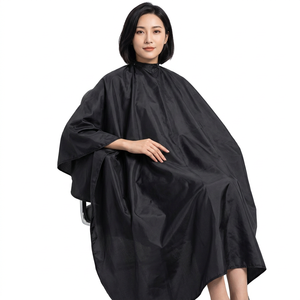 Meilleure Vente : Cape de Coiffure Professionnelle Imperméable, Anti-Adhérente, Antistatique et Confortable pour Salon – Capes Noires - Product Image 2
