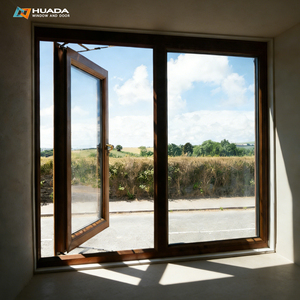 Fenêtres de maison en aluminium certifiées NFRC, système insonorisant, fenêtres <span class=keywords><strong>à</strong></span> battants pivotants avec moustiquaire - Product Image 4