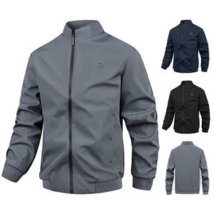 Veste de sport coupe-vent pour homme, col montant, décontractée, pour les trajets quotidiens, élastique, légère, chaude et confortable, tendance - Product Image 1