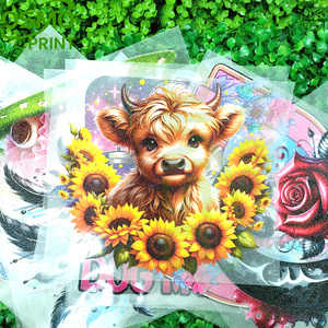 Osmo Factory Wholesale Bow Glitter Dtf <strong>Heat</strong> <strong>Transfer</strong> for t-shirts rosette <strong>heat</strong> <strong>transfers</strong> - Product Image 3