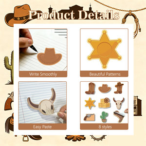 Bigoo Western Cowboy Style Memo <strong>Pads</strong> with Self-Adhesive Notes Colorful Design Customizable Wholesale Price for Office <strong>Study</strong> Use - Product Image 4