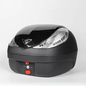Coocase กล่องท้ายรถจักรยานยนต์พลาสติก36L หรูหราทนทานกล่องโลหะสีดำกล่องเก็บของกระโปรงหลังรถ V36