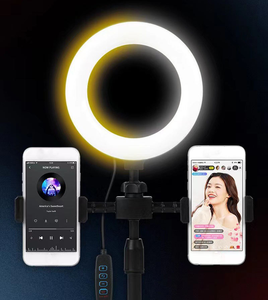 Mini Ring Light da 6 Pollici Portatile Impermeabile con Supporto per Telefono <span class=keywords><strong>Cellulare</strong></span> e Morsetto per Trasmissioni Live - Product Image 2