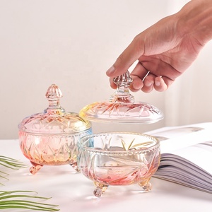 Boîte à bonbons en verre décorative gaufré, de <span class=keywords><strong>grande</strong></span> <span class=keywords><strong>taille</strong></span>, pièces - Product Image 5