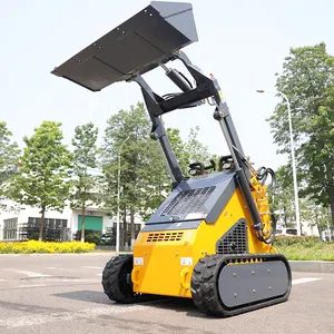 Crawler tracked 450kgs loading weight mini tracked hydraulic skid steer loader attachments