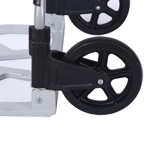 Foldable Aluminum Hand Cart <b>Platform</b> <b>Trolley</b> 2 Wheel Movable Carrier for Shopping Storage Industrial Use - Product Image 5