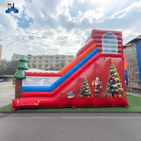 Lilytoys - Château gonflable commercial personnalisé pour Noël, combo bonhomme de neige, aire de jeux pour enfants, toboggan gonflable