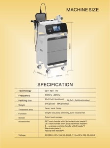ราคาโรงงาน 448k เครื่องทำความร้อนบำบัด Ret Cat สำหรับลดน้ำหนัก กระชับสัดส่วน เครื่องเสริมความงาม RF - Product Image 4