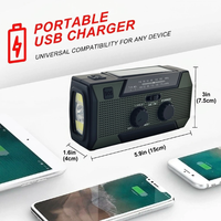 5000mAh Notfall-Wetterradio mit Solar- und Handkurbel, AM/FM-Radio mit Taschenlampe für Zuhause und Hurrikan-Notfälle