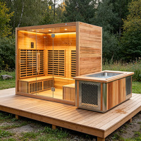 Chambre de sauna infrarouge à spectre complet Chillmend, nouvelle combinaison sauna intérieur avec bain de glace spa