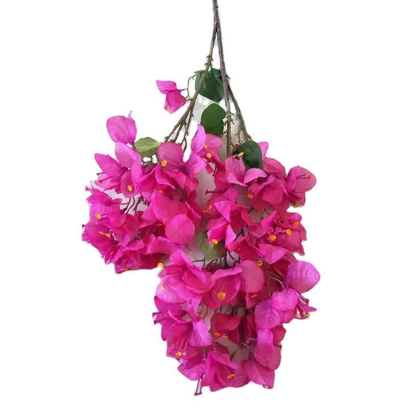 थोक शादी गार्डन सजावट रेशम Bougainvillea गर्म बिक्री एकल स्टेम छोटे फूल कृत्रिम Bougainvillea