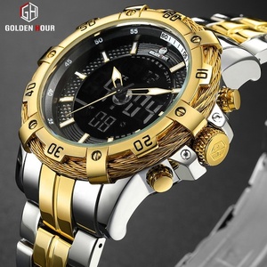 Orologio da Polso Analogico Digitale di Lusso in Acciaio Inossidabile Golden Hour per <span class=keywords><strong>Uomo</strong></span> - Product Image 6