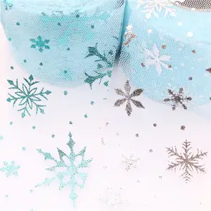 5.2inch13cm) פתית שלג עיצוב נצנצים טול בד לחמניות טול לחמניות עבור טוטו חצאית מסיבת חתונה