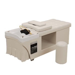 Sillón de Peluquería con Lavabo de Cerámica y Cama de Masaje para Lavado de Cabello - Product Image 1
