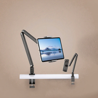 Support de tablette réglable en alliage d'aluminium avec base rotative à 360 degrés pour iPad, Kindle et appareils de 4,7 à 13 pouces