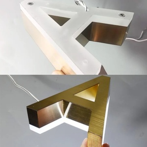 Custom 3D Stainless Steel Building Backlit Company Design <b>LED</b> Letter <b>Sign</b> - Product Image 2